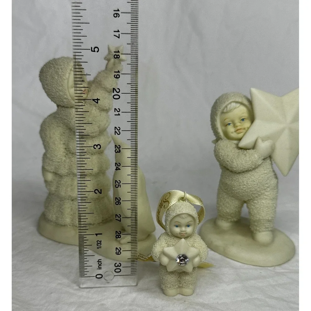 Snow Babies Dept 56 Starshine Make it Shine Found Biggest Star Set 3